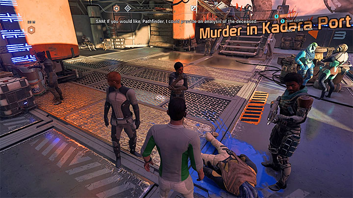 Arrive at the crime scene - Murder in Kadara Port | Kadara side quests - Kadara - Mass Effect: Andromeda Game Guide