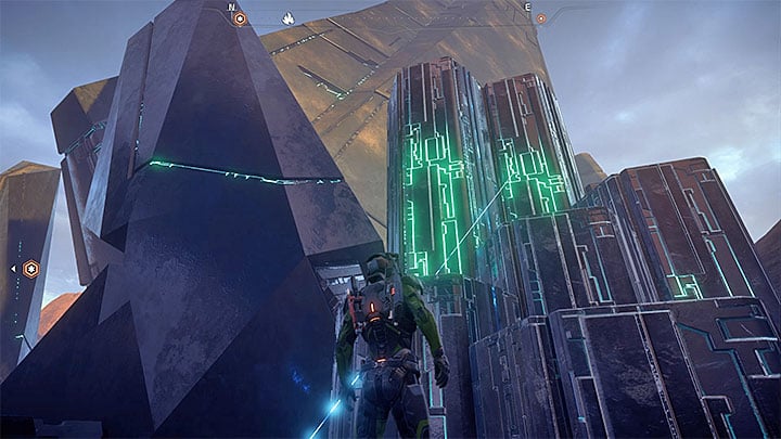 Using the smaller consoles allows you to erect blocks from the ground, they are useful in getting to the glyphs - A Better Beginning | Priority Ops - Priority Ops (Main quests) - Mass Effect: Andromeda Game Guide