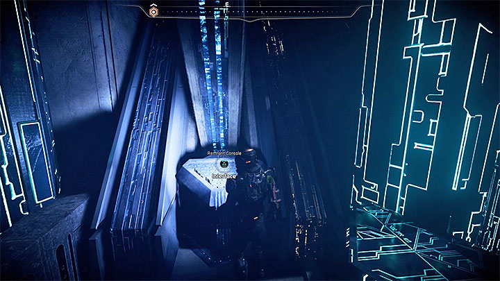 During the journey you will get to use several consoles (the one shown on the screenshot allows you to access a higher ledge) - A Dying Planet | Havarl side quests - Havarl - Mass Effect: Andromeda Game Guide