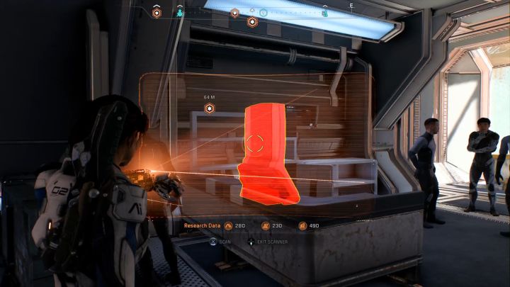 Items available for scanning are colored red. - What is Research Data in Mass Effect: Andromeda and how to obtain it? - FAQ - Frequently asked questions - Mass Effect: Andromeda Game Guide