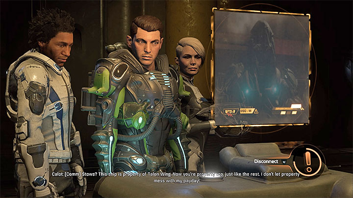 You can use a special action to silence Calot - Liam Kosta: All In (loyalty mission) | Allies and Relationships - Allies and Relationships quests - Mass Effect: Andromeda Game Guide