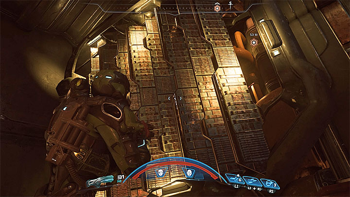 From now on you must deal with regular changes in Kett spaceships gravity which means that you will walk on the walls or ceiling - Liam Kosta: All In (loyalty mission) | Allies and Relationships - Allies and Relationships quests - Mass Effect: Andromeda Game Guide