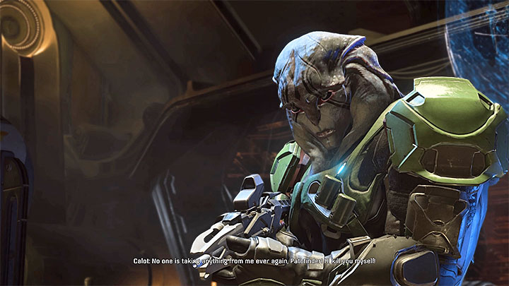 Calot is the leader of the pirates that took over Kett spaceship - How to defeat Calot on the Kett spaceship? | Boss fights | Walkthrough - Boss battles - Mass Effect: Andromeda Game Guide