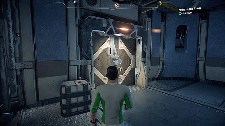 The door to the side room where Reyes is - Night on the Town | Kadara side quests - Kadara - Mass Effect: Andromeda Game Guide