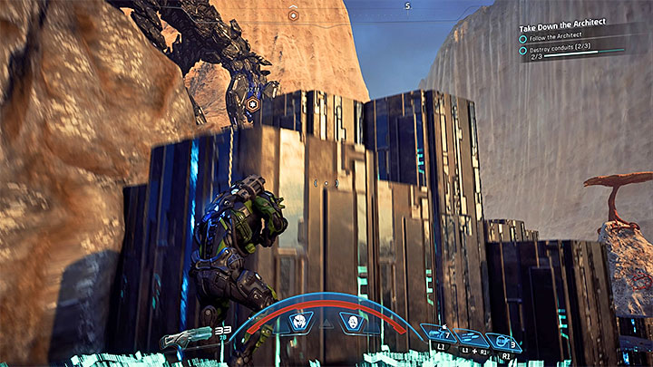 Choose bigger covers but keep in mind that they can suddenly be destroyed - How to defeat the Remnant Architect on Kadara? | Boss fights | Walkthrough - Boss battles - Mass Effect: Andromeda Game Guide