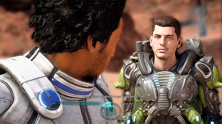 You can take part in the event or keep to spectating - Liam Kosta: Community | Allies and Relationships - Allies and Relationships quests - Mass Effect: Andromeda Game Guide