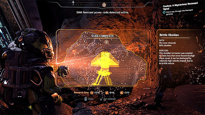 Start your exploration of Pas-10 and avoid any contact with the lava - Peebee: A Mysterious Remnant Signal (loyalty mission) | Allies and Relationships - Allies and Relationships quests - Mass Effect: Andromeda Game Guide