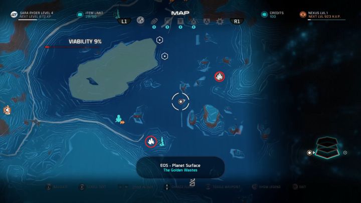 Two out of numerous mineral deposits. - How to collect resources with the NOMAD in Mass Effect: Andromeda? - FAQ - Frequently asked questions - Mass Effect: Andromeda Game Guide