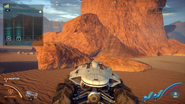The window in the upper left corner of the screen shows the deposit, as well as resources that can be collected. - How to collect resources with the NOMAD in Mass Effect: Andromeda? - FAQ - Frequently asked questions - Mass Effect: Andromeda Game Guide
