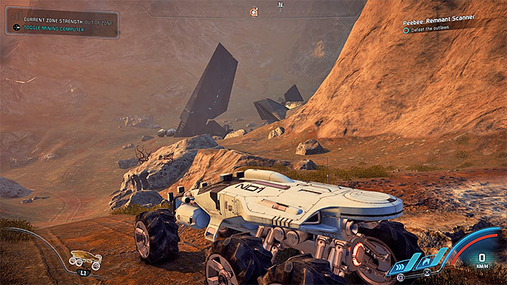 The site on Kadara - watch out for outlaws - Peebee: Remnant Scanner | Allies and Relationships - Allies and Relationships quests - Mass Effect: Andromeda Game Guide
