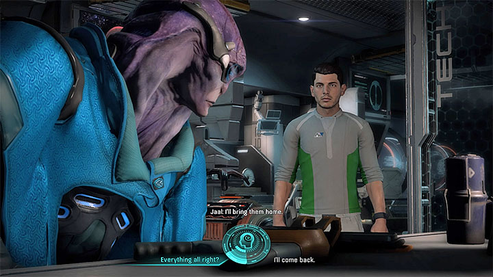 Talk with Jaal following an uneasy revelation - Jaal Ama Darav: Flesh and Blood (loyalty mission) | Allies and Relationships - Allies and Relationships quests - Mass Effect: Andromeda Game Guide