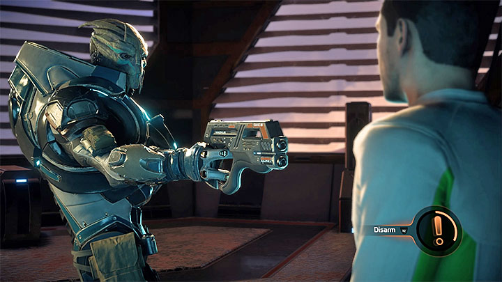 You can use the opportunity to disarm one of the thugs - Hunting the Archon | Priority Ops - Priority Ops (Main quests) - Mass Effect: Andromeda Game Guide