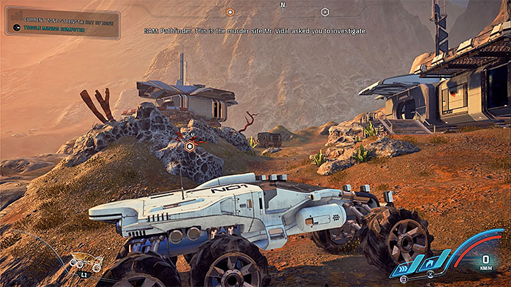 Proceed west from the slums and follow the marker to reach the location shown on the screenshot above, which is also located north from the first Initiative site on Kadara (a part of Colonization of Kadara - one of the side quests) - Hunting the Archon | Priority Ops - Priority Ops (Main quests) - Mass Effect: Andromeda Game Guide