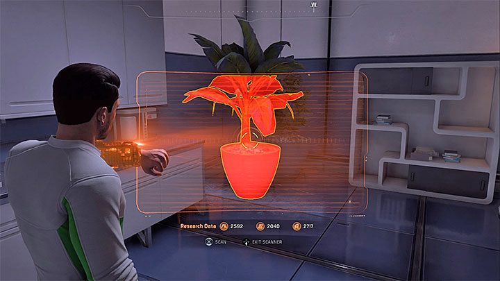 The plant is one of a few objects that can be scanned in the apartment - Truth and Trespass | Allies and Relationships - Allies and Relationships quests - Mass Effect: Andromeda Game Guide