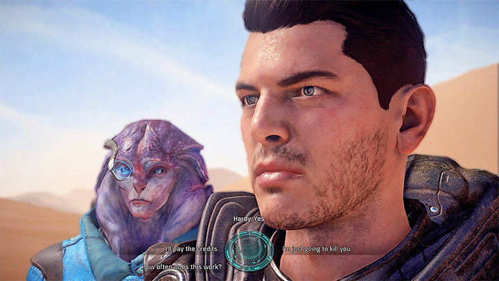 The moment when you make a decision concerning Hardy - Out of Gas | Quest on Elaaden - Elaaden - Mass Effect: Andromeda Game Guide