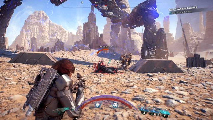 The Architect summons the Remnants to help it every now and then - How to defeat the Remnant Architect on Elaaden? | Boss fights | Walkthrough - Boss battles - Mass Effect: Andromeda Game Guide