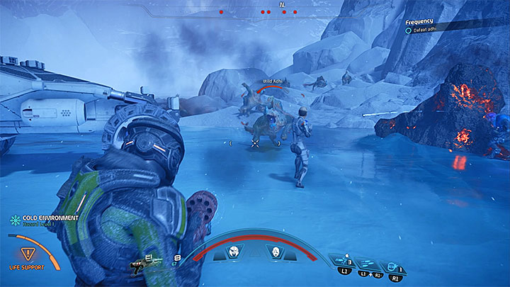 When you get closer to the meteorite you will be attacked by Adhi creatures - Frequency | Voeld side quests - Voeld - Mass Effect: Andromeda Game Guide