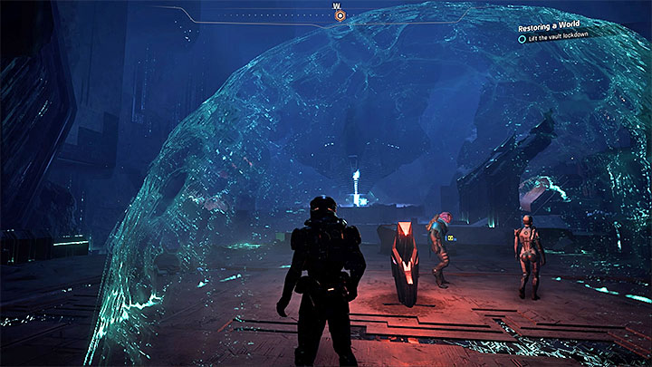 Stand inside of the force field to restore the life support bar - Restoring a World | Voeld side quests - Voeld - Mass Effect: Andromeda Game Guide