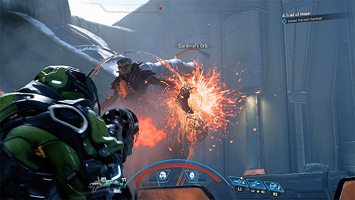 Your enemy is an ascendant, surrounded by a force field that makes your attacks inefficient - How to defeat the Voeld Kett Cardinal? | Boss fights | Walkthrough - Boss battles - Mass Effect: Andromeda Game Guide