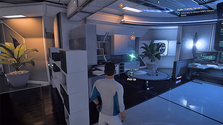 The first memory trigger is in Alec Ryders cabin - Ryder Family Secrets | Allies and Relationships - Allies and Relationships quests - Mass Effect: Andromeda Game Guide