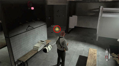 SECRET 7 [Golden Gun - MPK SMG 2/3]: In the left (mens) toilet - Clues and Golden Guns - Chapter XIII - Collectibles - Max Payne 3 Game Guide & Walkthrough