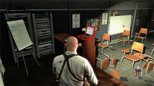 SECRET 14 [Clue 6/7 - Slide Show]: In conference room with big screen for slides - Clues and Golden Guns - Chapter XIII - Collectibles - Max Payne 3 Game Guide & Walkthrough