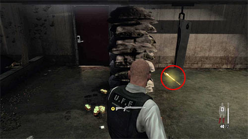 SECRET 16 [Golden Gun - LAW 3/3]: In the shooting gallery, next to the bags of sand - Clues and Golden Guns - Chapter XIII - Collectibles - Max Payne 3 Game Guide & Walkthrough