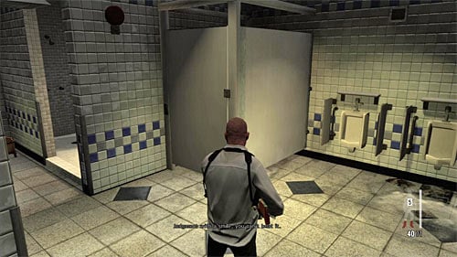 SECRET 3 [Clue 1/1 - Ex-Cop]: In one of toilets cabins - Clues and Golden Guns - Chapter XIV - Collectibles - Max Payne 3 Game Guide & Walkthrough