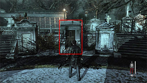Go to the sarcophagus in the central part of this area and search for the fragment of a weapon (1st screen) [Golden Gun - 608 Bull 2/3] - Chapter VIII - p. 2 - Walkthrough - Max Payne 3 Game Guide & Walkthrough