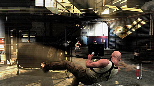 At the very end there is a short encounter with the mercenaries who will appear in one of the warehouses corners (screen) - Chapter X - p. 2 - Walkthrough - Max Payne 3 Game Guide & Walkthrough