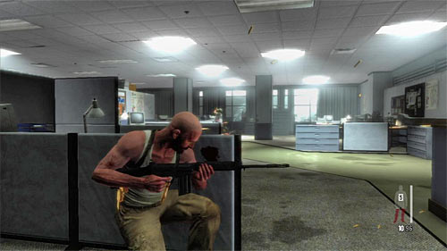 I recommend to turn left twice just after using the stairs and hide behind the furniture (screen) - Chapter X - p. 2 - Walkthrough - Max Payne 3 Game Guide & Walkthrough