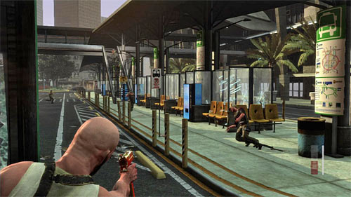 At the ending part of the ride eliminate enemies standing on one of the platforms, remembering also about those running downstairs - Chapter X - p. 3 - Walkthrough - Max Payne 3 Game Guide & Walkthrough
