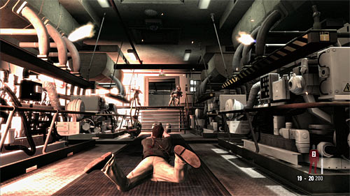 After regaining control, make a fast jump forward and try eliminate all thugs in a flight - Chapter XI - p. 1 - Walkthrough - Max Payne 3 Game Guide & Walkthrough