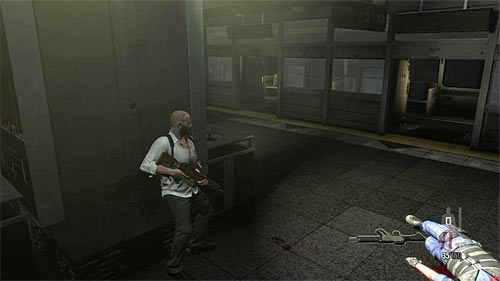 During this battle to have to be very careful, because some enemies will attack you from the flank , from the train on right (screen) - Chapter XIV - p. 3 - Walkthrough - Max Payne 3 Game Guide & Walkthrough