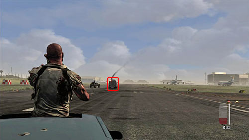 Soon youll get on the landing strip and here you can also destroy the police cars blocking the way - Chapter XIV - p. 4 - Walkthrough - Max Payne 3 Game Guide & Walkthrough