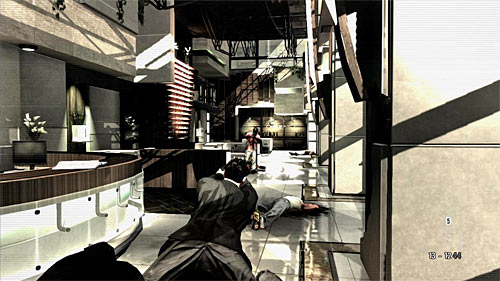 After getting on the new roof, turn left and eliminate the first enemy - Walkthrough - Chapter I - p. 1 - Walkthrough - Max Payne 3 Game Guide & Walkthrough