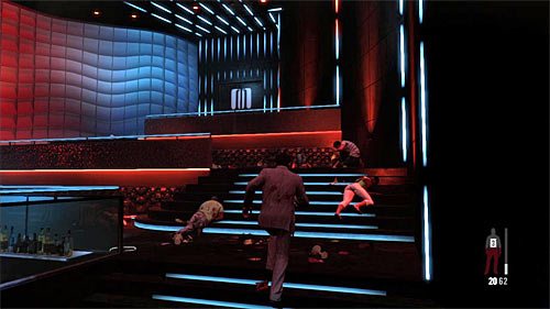 Try to use double doors shown on the screen above, which bandits use to escape - Chapter II - p. 1 - Walkthrough - Max Payne 3 Game Guide & Walkthrough