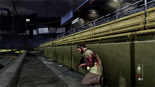 But if you prefer covers, get interested in the highest part of a tribune, located on a right from the beginning place (1st screen) or hide behind a wall in the lower part of a tribune (2nd screen) - Chapter III - p. 2 - Walkthrough - Max Payne 3 Game Guide & Walkthrough