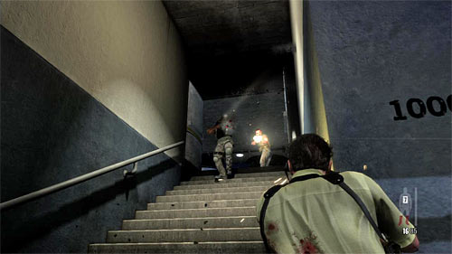 After eliminating all enemies get closer CAREFULLY to the stairs shown on the screen above and kill the last two enemies - Chapter III - p. 3 - Walkthrough - Max Payne 3 Game Guide & Walkthrough