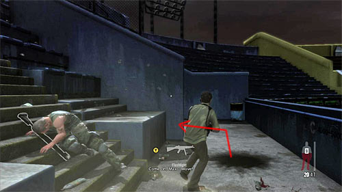 After the encounter return to the place you land after the long jump and go to the place shown on the screen above - Chapter III - p. 3 - Walkthrough - Max Payne 3 Game Guide & Walkthrough