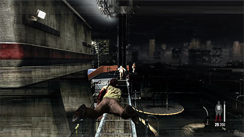 When you get on the metal footbridge, jump forward and fire at new enemies, but try not fly over the barrier - Chapter III - p. 4 - Walkthrough - Max Payne 3 Game Guide & Walkthrough