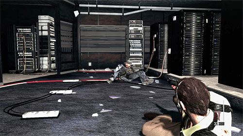 When you land in the box which was occupied by the enemy sniper aim random part of his body and fire what ends this chapter - Chapter III - p. 4 - Walkthrough - Max Payne 3 Game Guide & Walkthrough