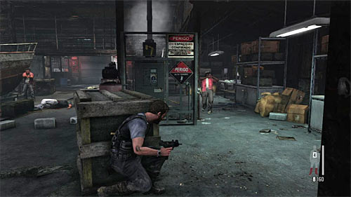Just after the landing hide behind the chest or any other good cover and fire at remaining enemies, guarding both left and right flank - Chapter V - p. 2 - Walkthrough - Max Payne 3 Game Guide & Walkthrough