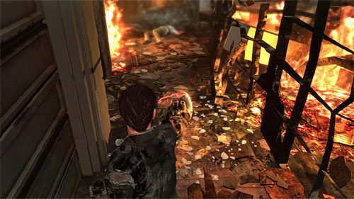 When you meet an enemy, do as the advices on the screen say, so first disarm him (right trigger) and do in (also right trigger) - Chapter VI - p. 2 - Walkthrough - Max Payne 3 Game Guide & Walkthrough
