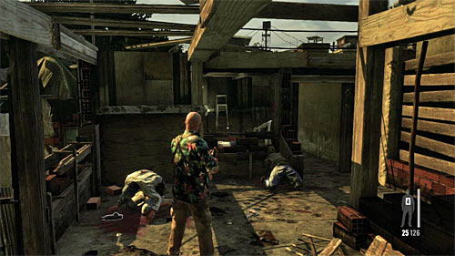 After eliminating bandits use the bridge but watch out on the thug with the sawed-off shotgun who suddenly appears on your left - Chapter VII - p. 4 - Walkthrough - Max Payne 3 Game Guide & Walkthrough