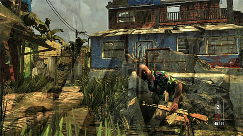 Jump through the balustrade when you get rid of all enemy you see - Chapter VII - p. 4 - Walkthrough - Max Payne 3 Game Guide & Walkthrough