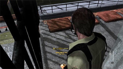 SECRET 10 [Golden Gun - M82A1 3/3]: In the upper part of the third part of tribunes, in the place which is monitored by the second sniper - Clues and Golden Guns - Chapter III - Collectibles - Max Payne 3 Game Guide & Walkthrough