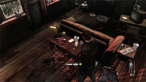 SECRET 4 [Clue 1/3 - Maxs NYPD Badge]: On the table in the Maxs flat - Clues and Golden Guns - Chapter IV - Collectibles - Max Payne 3 Game Guide & Walkthrough