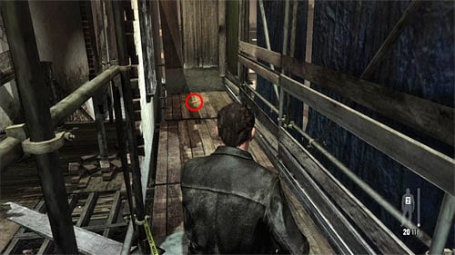 SECRET 11 [Golden Gun - M500 Shotgun 3/3]: On the second floor in the destroyed building secured with Raul, in the narrow passage on the left from the stairs - Clues and Golden Guns - Chapter IV - Collectibles - Max Payne 3 Game Guide & Walkthrough