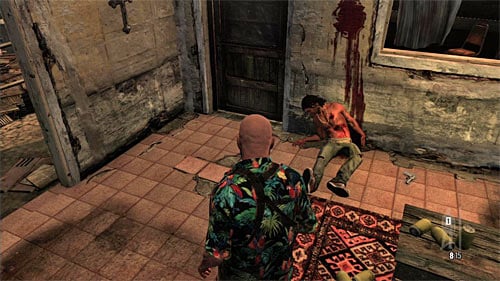 SECRET 1 [Clue 1/3 - Dead Gang Members]: Inside the building, at the very beginning - Clues and Golden Guns - Chapter IX - Collectibles - Max Payne 3 Game Guide & Walkthrough